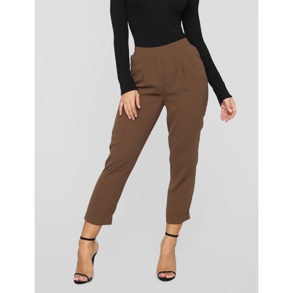Brown Pleated Trousers